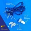 Kit Capa Lona Cobertura Piscina Azul 5x3m - Imagem 2