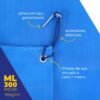 Kit Capa Lona Cobertura Piscina Azul 5x3m - Imagem 3