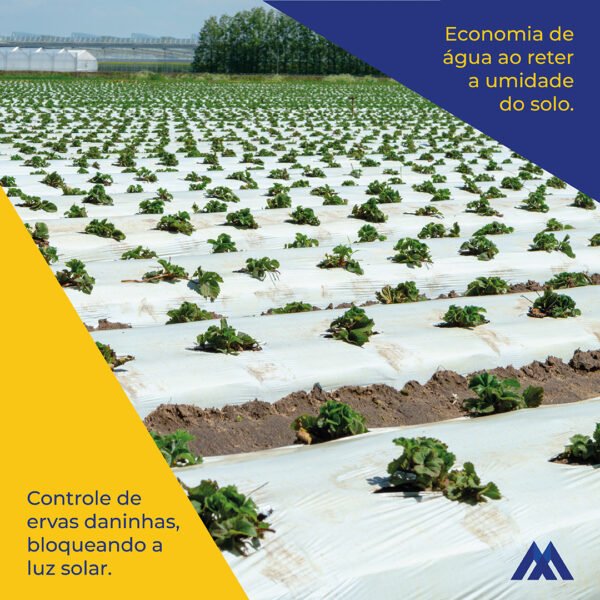 Mulching Preto e Branco Cobertura de Solo 1,60x500m - Imagem 3