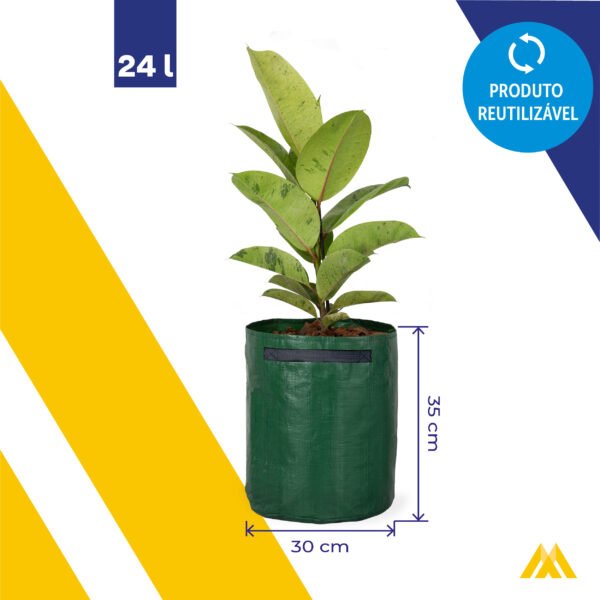 Vaso de Lona ML Verde 24L - Imagem 2