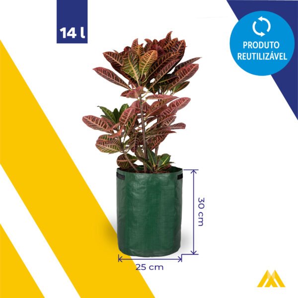 Vaso de Lona ML Verde 14L - Imagem 2