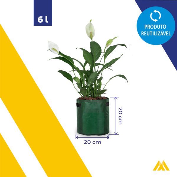 Vaso de Lona ML Verde 6L - Imagem 2