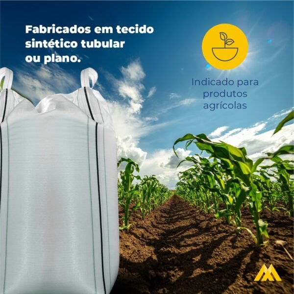 Big Bag Fundo Fechado/Boca Aberta 90x90x120 - C1 Para 1000 Kg - Imagem 5