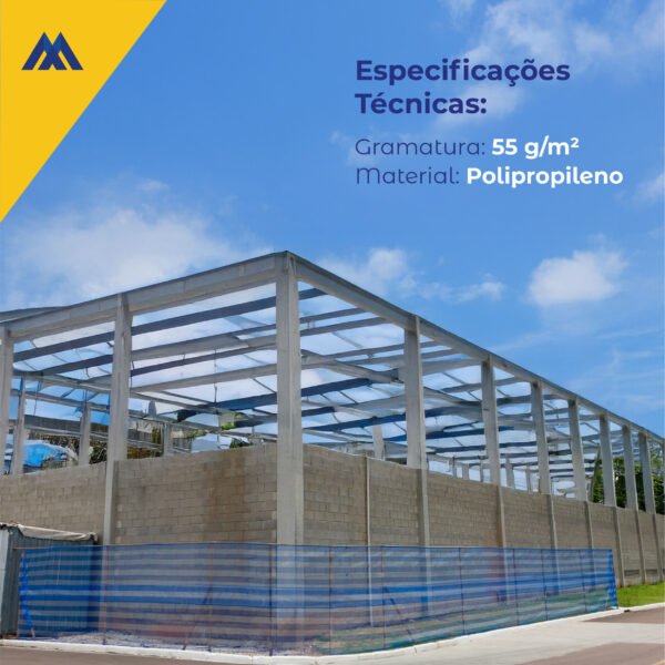 Tela Tapume Giro Proteção Azul 1,20m X 100,00m - Imagem 4