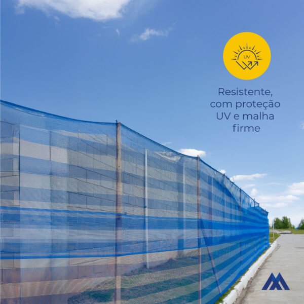 Tela Tapume Giro Proteção Azul 1,20m X 100,00m - Imagem 3