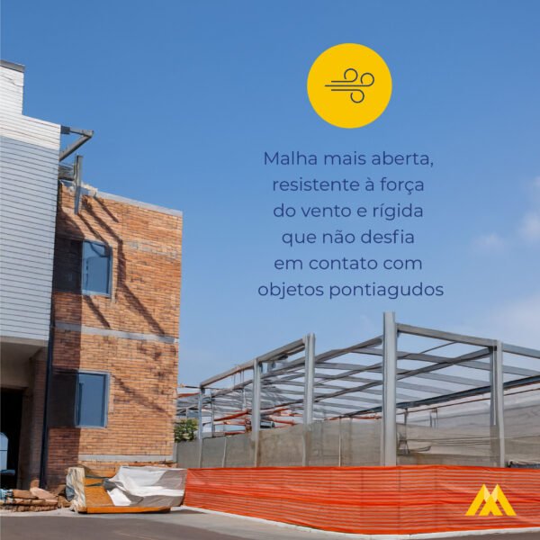 Tela Tapume Pesada Guarda-Corpo Azul 1,20m X 100,00m - Imagem 3