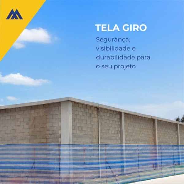 Tela Tapume Giro Proteção Azul 1,20m X 100,00m - Imagem 2