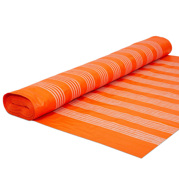 Tela Tapume Pesada Guarda-Corpo Laranja 1,20m X 50,00m
